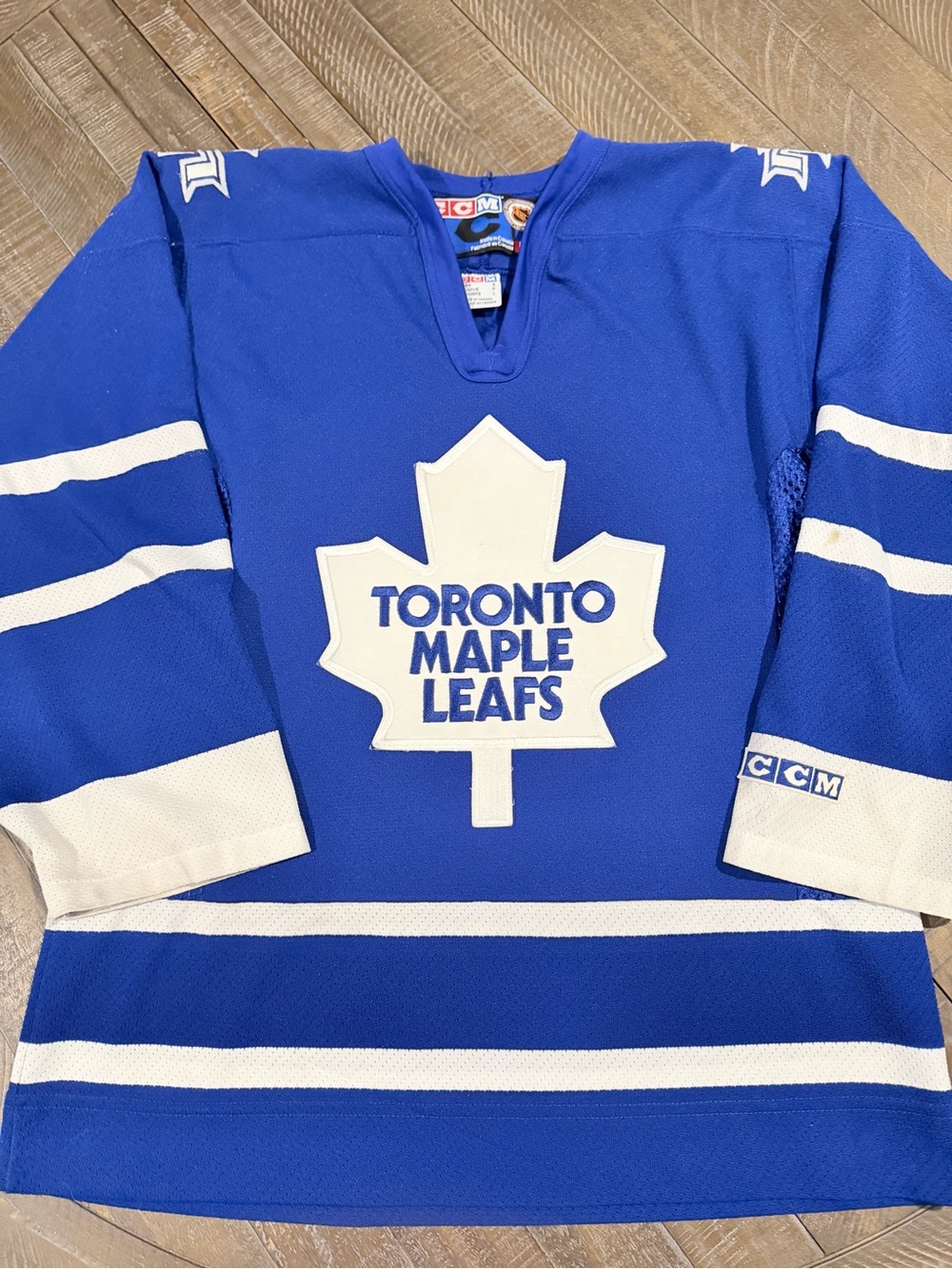 Vintage CCM Toronto Maple Leafs Blank NHL Jersey Made in Canada Men’s S